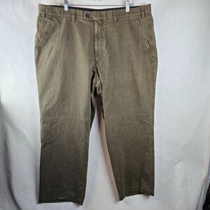 Hiltl Pants Mens 41x27 Brown Stretch Chino Khaki Trousers Casual Luxury Comfort